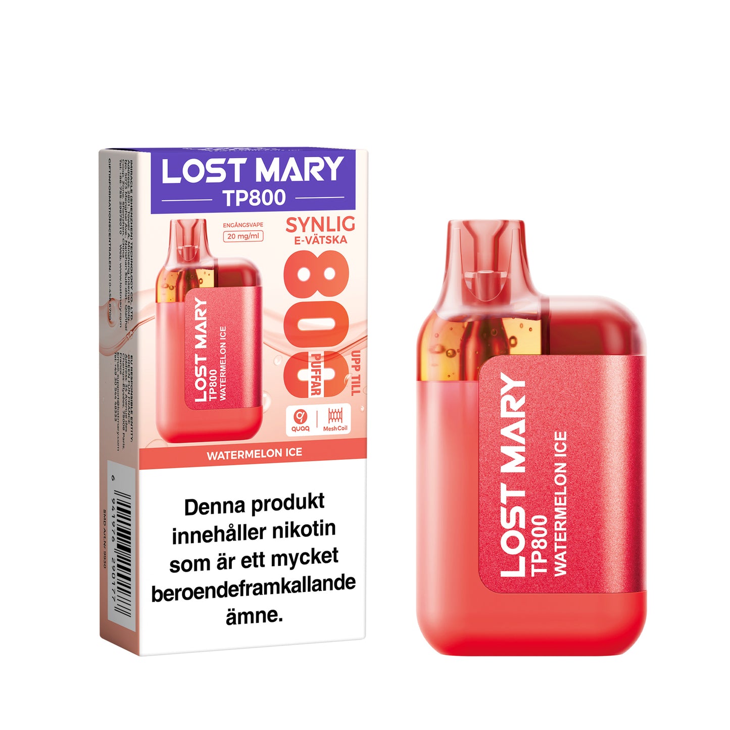 Lost Mary TP800 Watermelon Ice 20mg (10-pack)