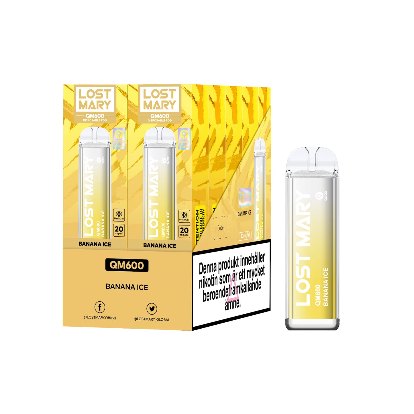 LOST MARY QM600-Banana Ice (10-pack)