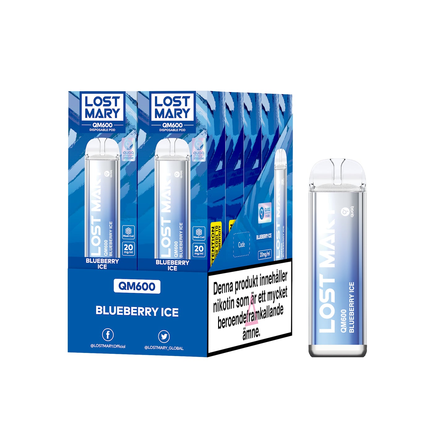LOST MARY QM600-Blueberry Ice (10-pack)