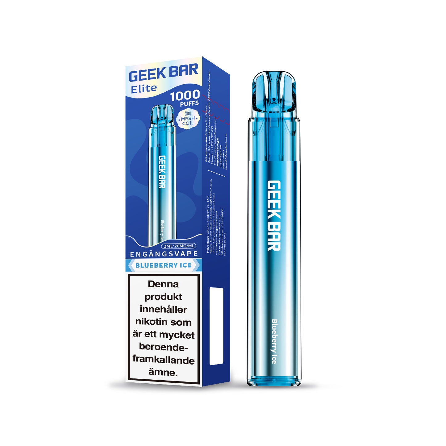 GEEK BAR Elite 1000 Blueberry Ice 20mg (10-pack)