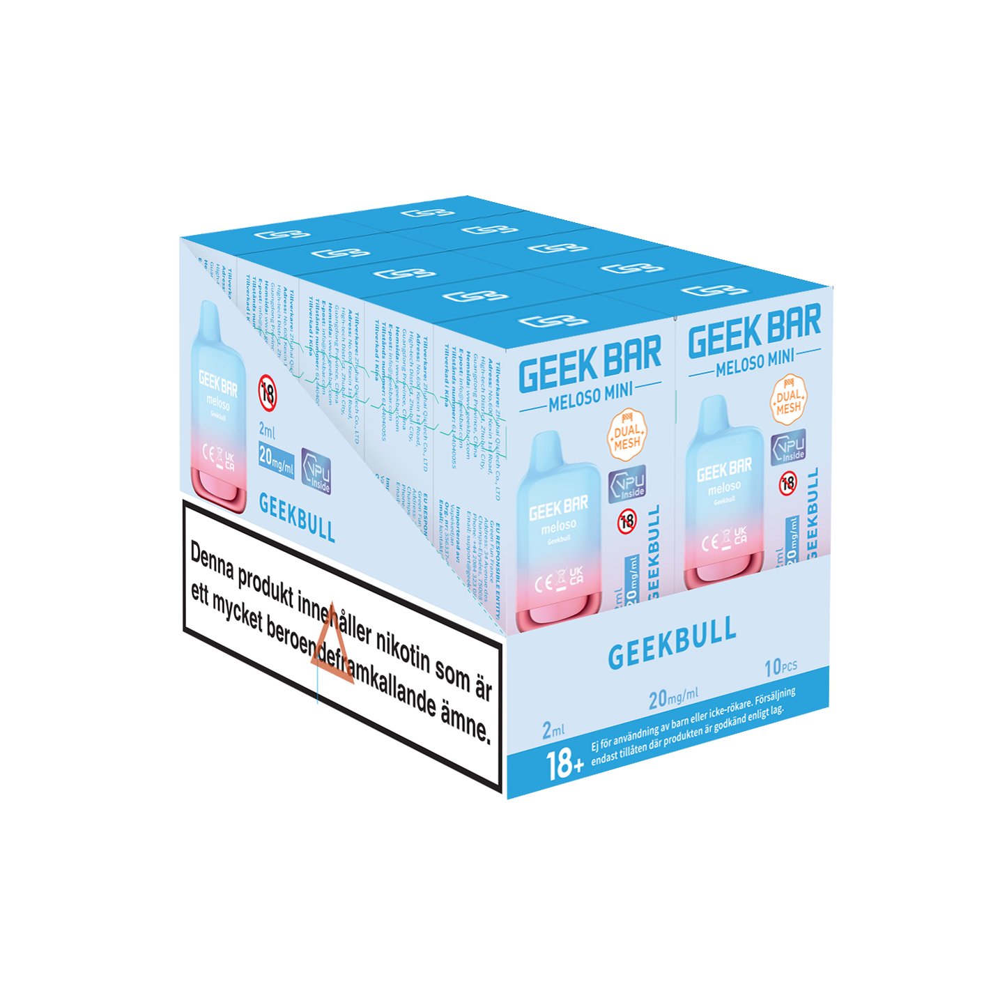 GEEK BAR Meloso Mini-Geekbull (10-pack)