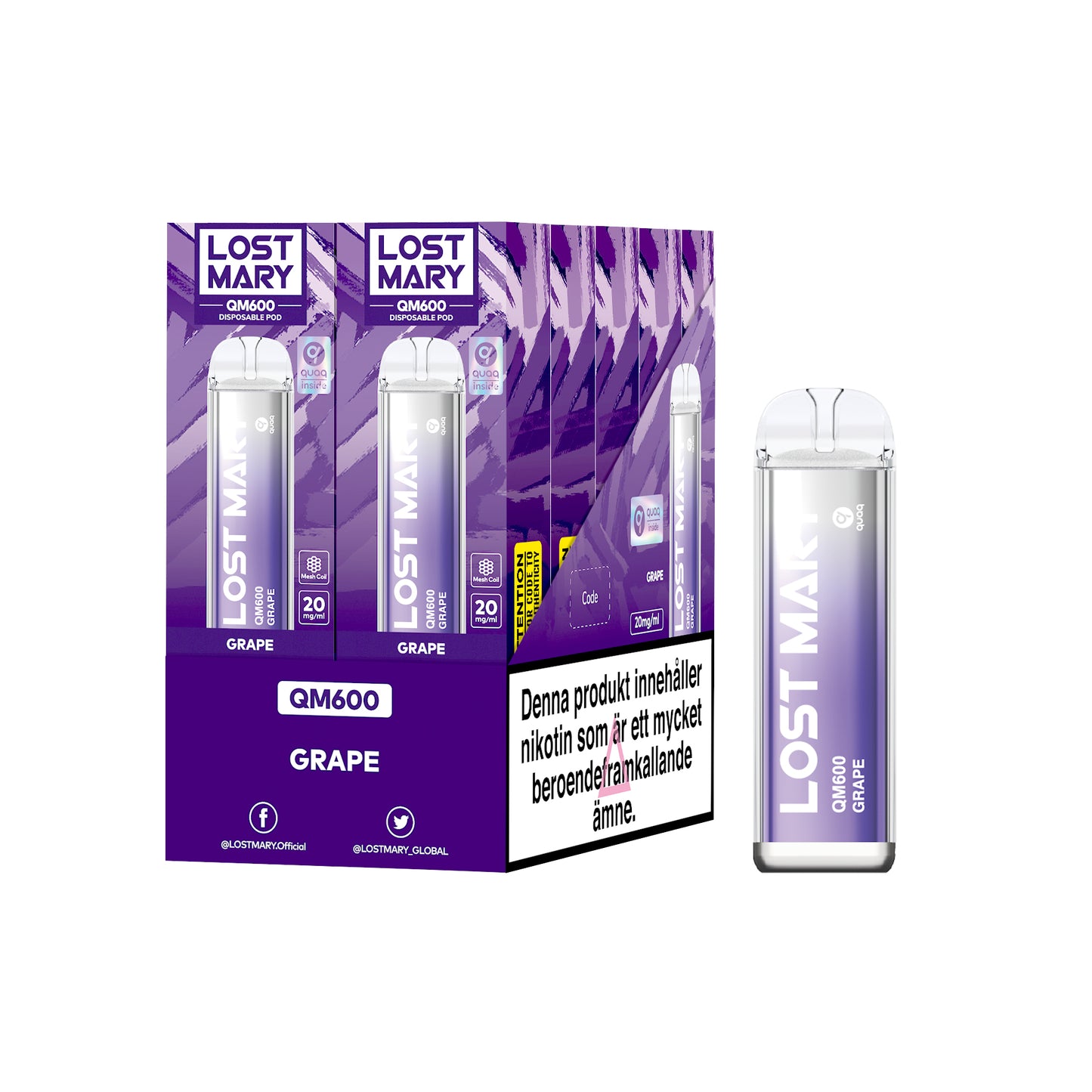 LOST MARY QM600-Grape (10-pack)