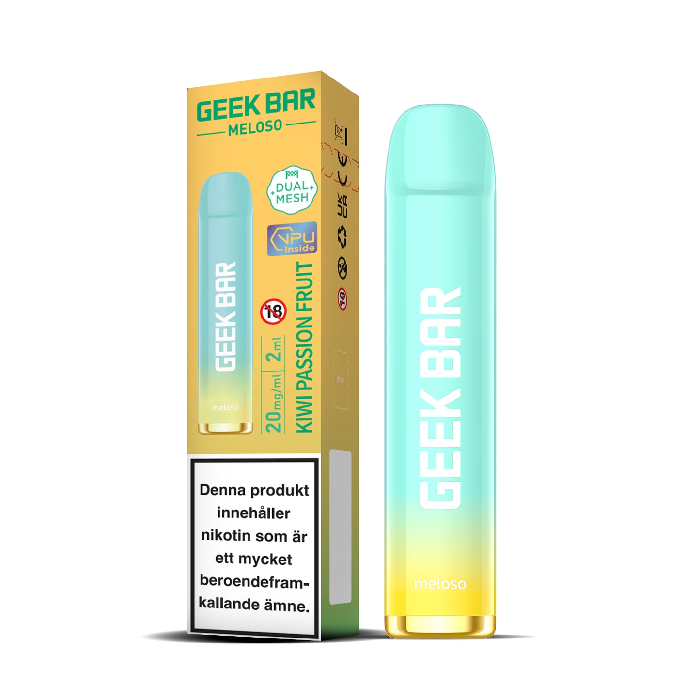 GEEK BAR Meloso-Kiwi Passion Fruit (10-pack)