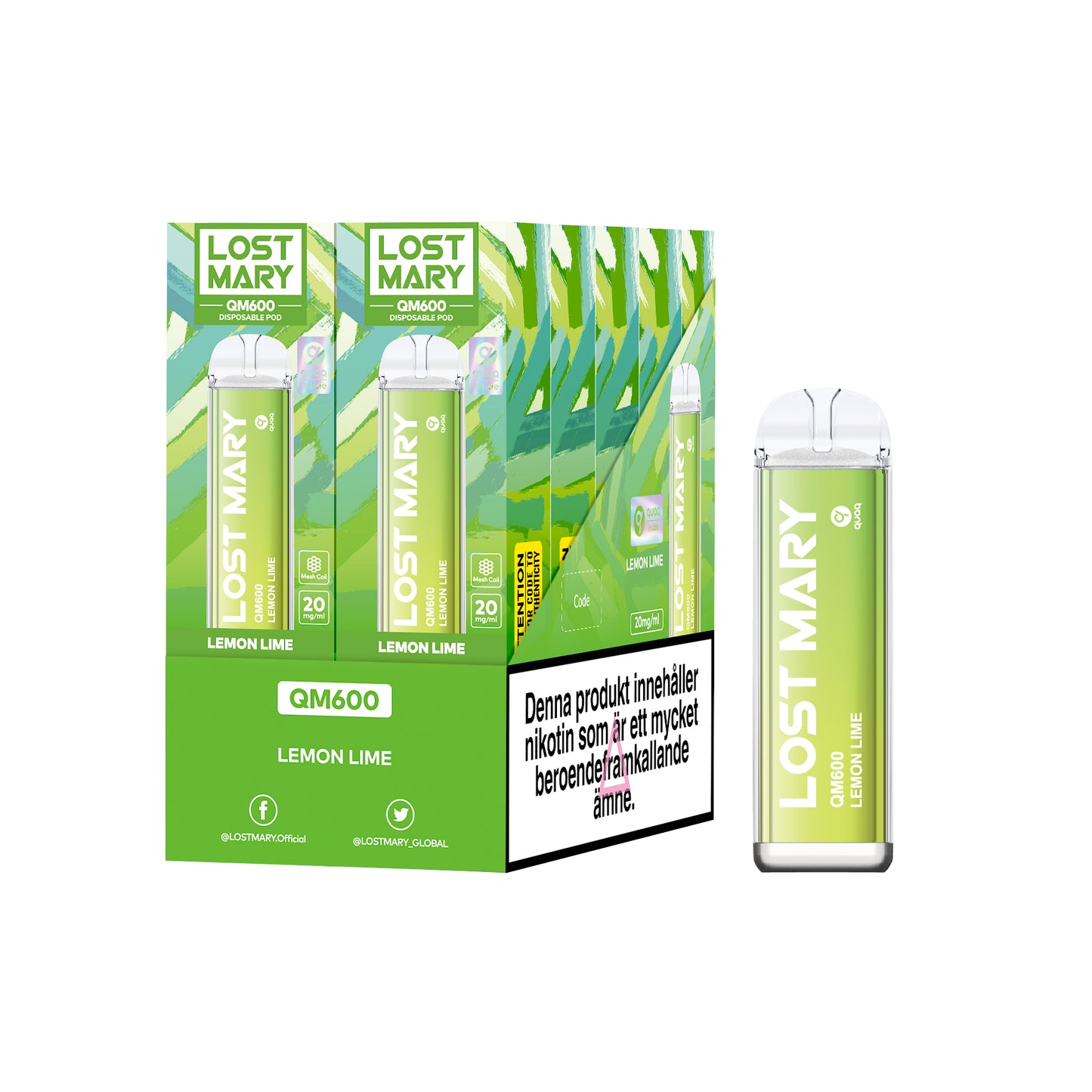 LOST MARY QM600-Lemon Lime (10-pack)