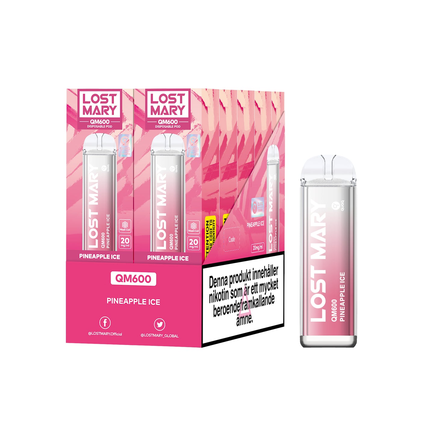 LOST MARY QM600-Pineapple Ice (10-pack)