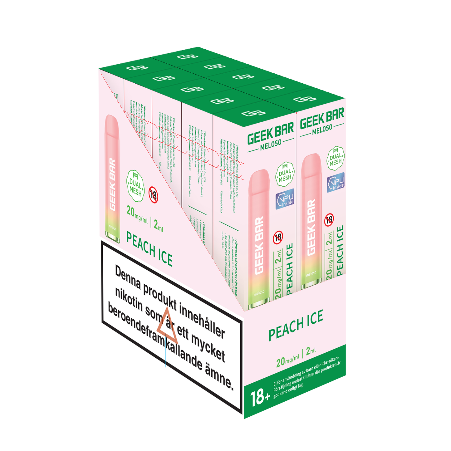 GEEK BAR Meloso-Peach Ice (10-pack)