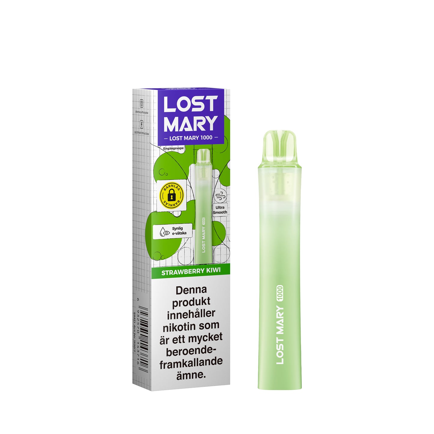 Lost Mary LM1000 Strawberry Kiwi (10-pack)