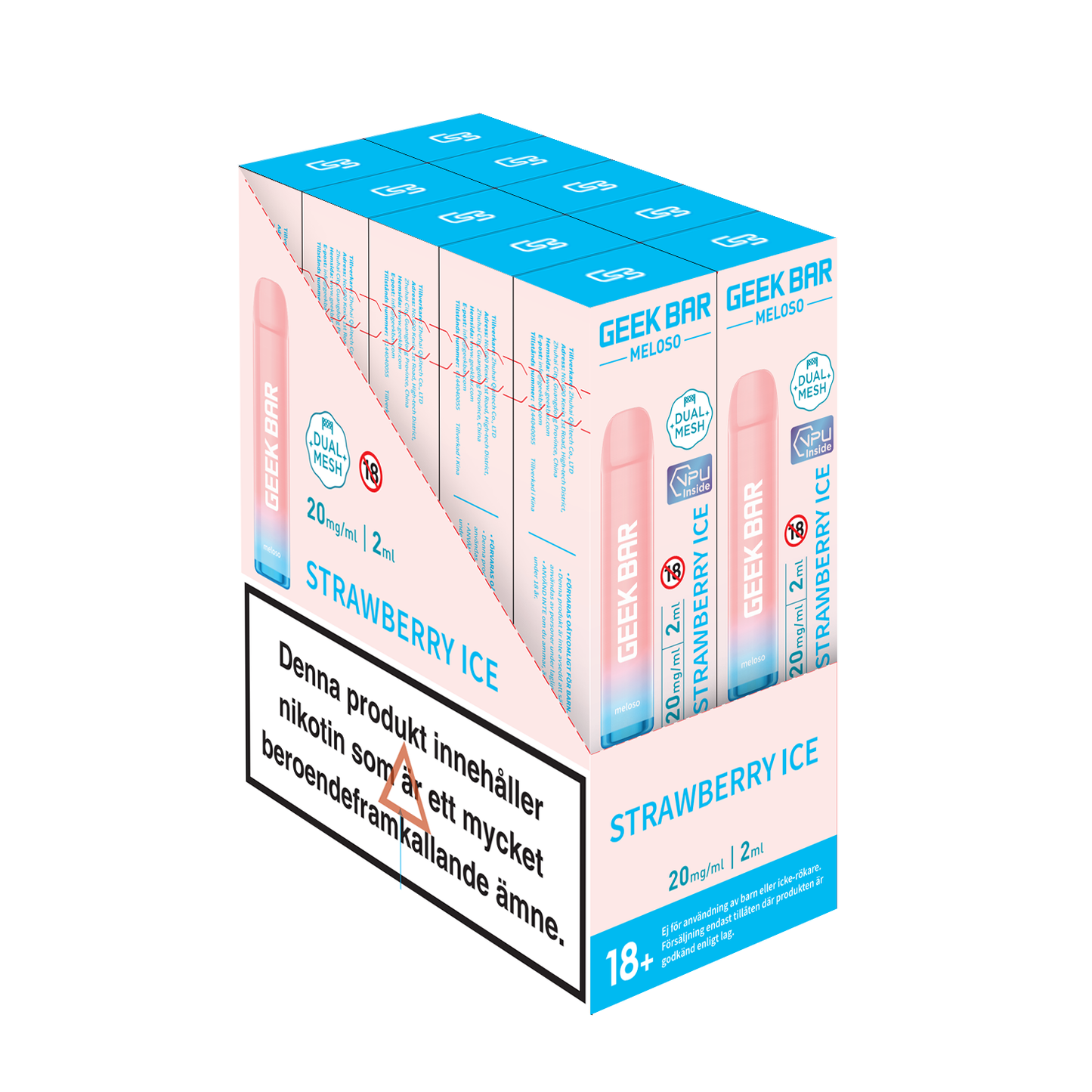 GEEK BAR Meloso-Strawberry Ice (10-pack)