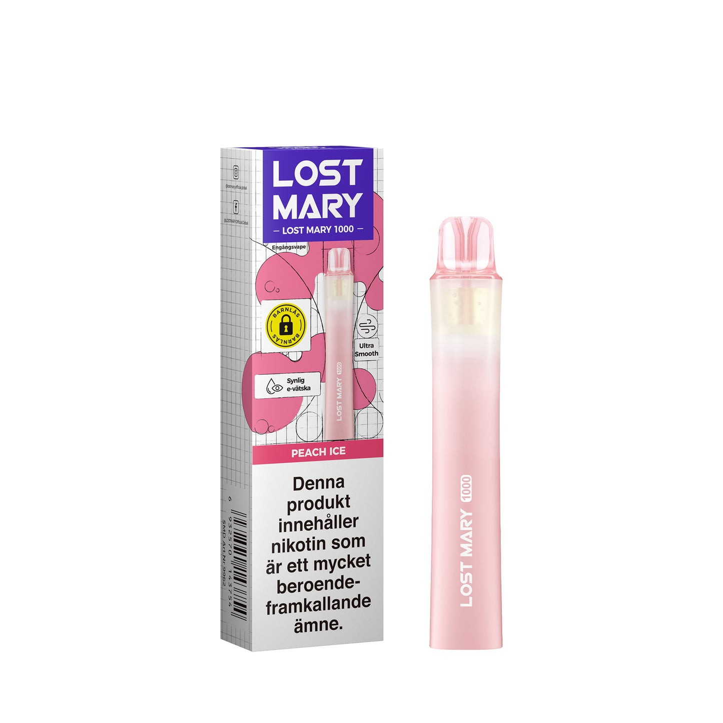 Lost Mary LM1000 Peach Ice (10-pack)