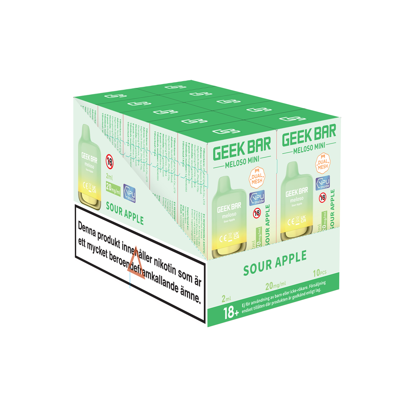GEEK BAR Meloso Mini-Sour Apple (10-pack)