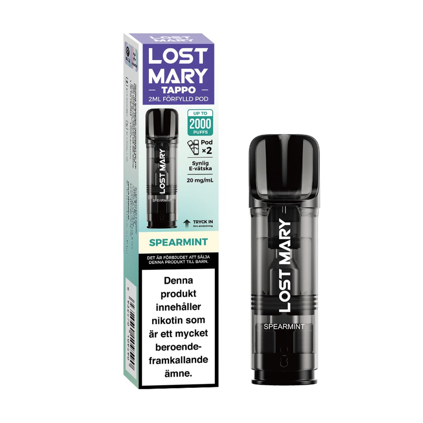 LOST MARY TAPPO POD-Spearmint (10-pack)