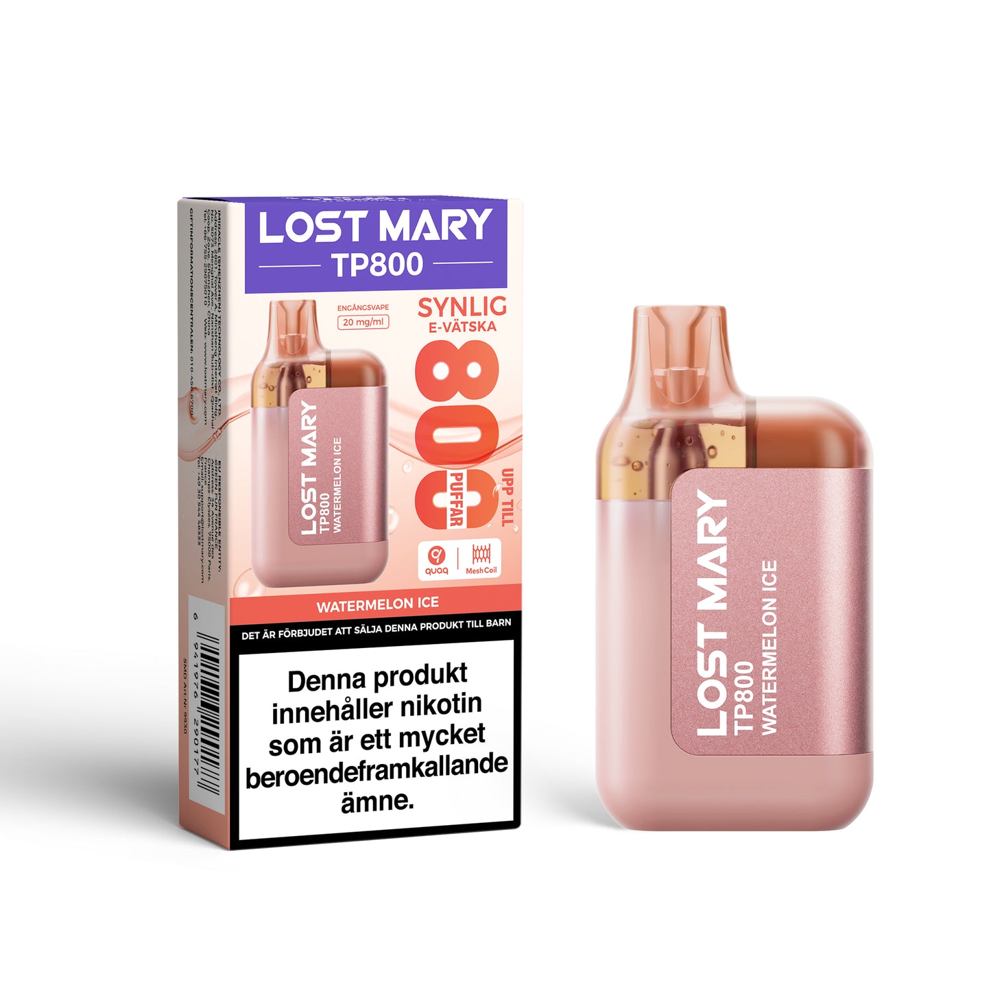 Lost Mary TP800 Watermelon Ice 20mg (10-pack)